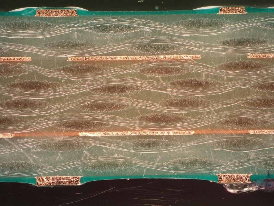 Cross section of a 4-layer PCB