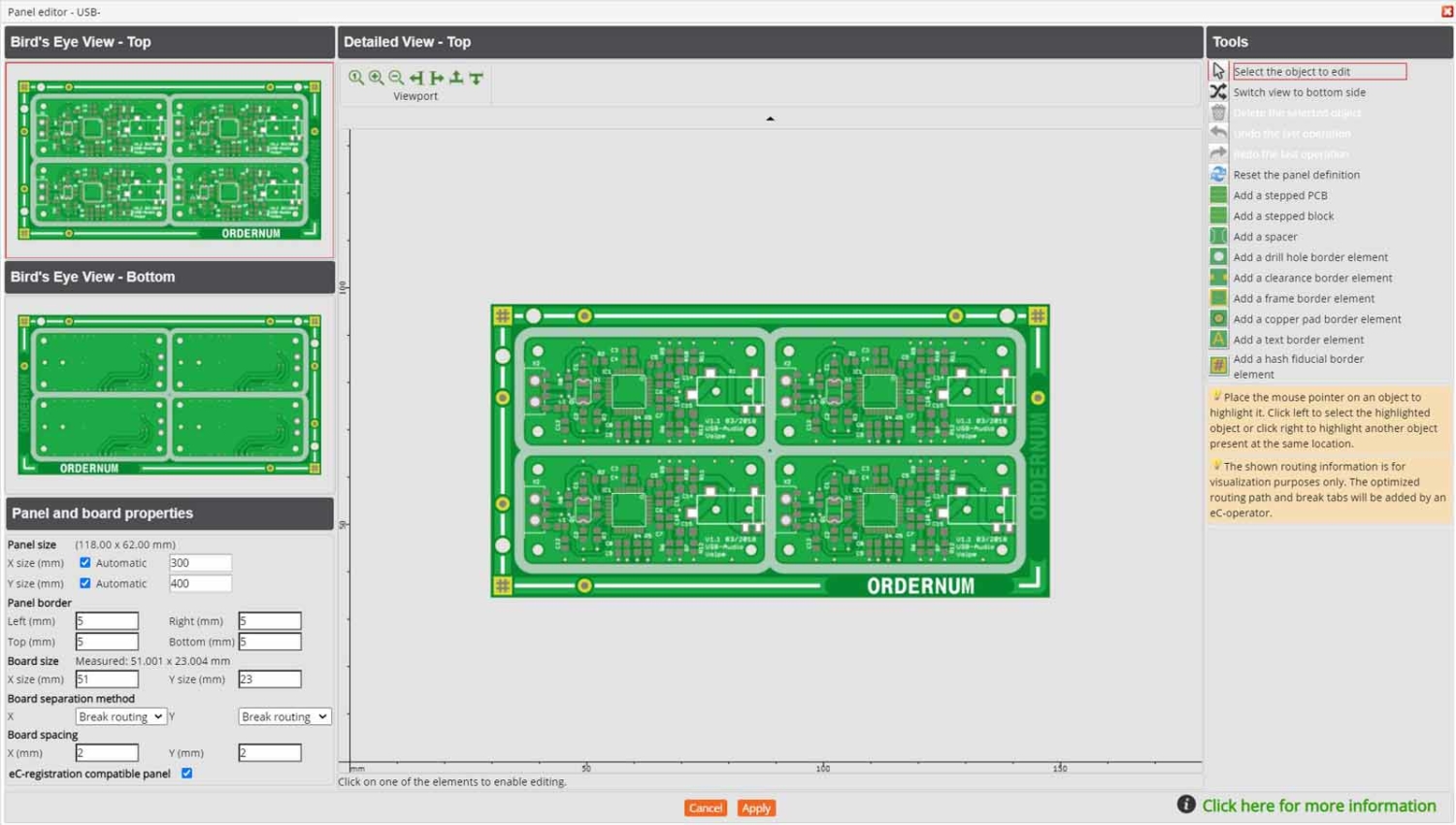 Panel Editor User Guide - Eurocircuits