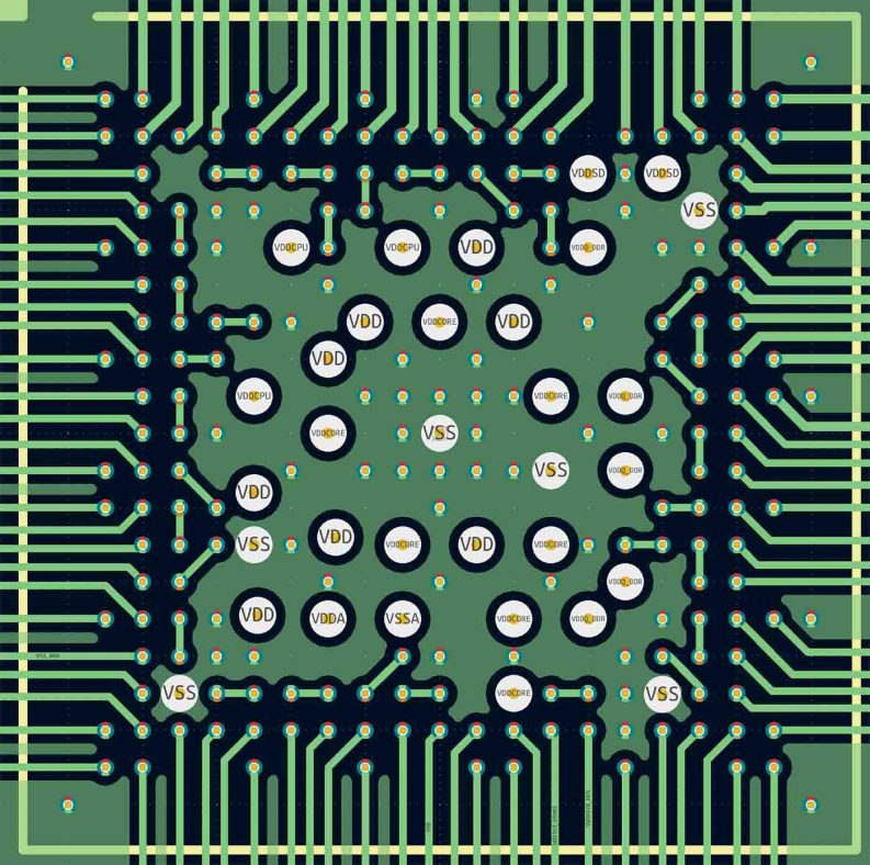 Layer-2 of fully routed TGBGA320 part