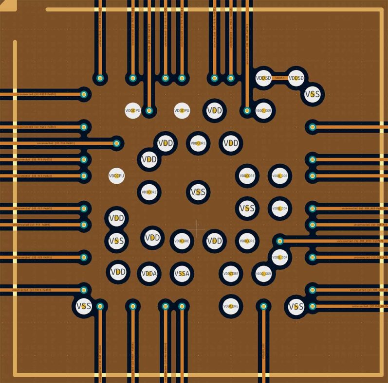 Layer-2 of fully routed TGBGA320 part