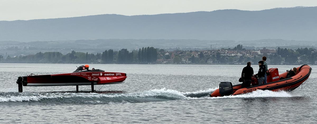 EPFL Swiss Solar Boat 2025 Testing