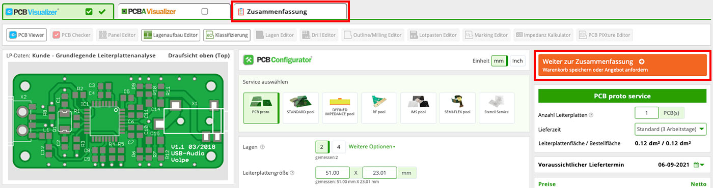 PCB-Visualizer-select-summary-proceed-to-summary