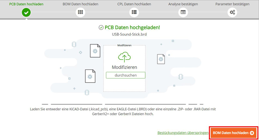Select-Upload-BOM-from-Home-Page
