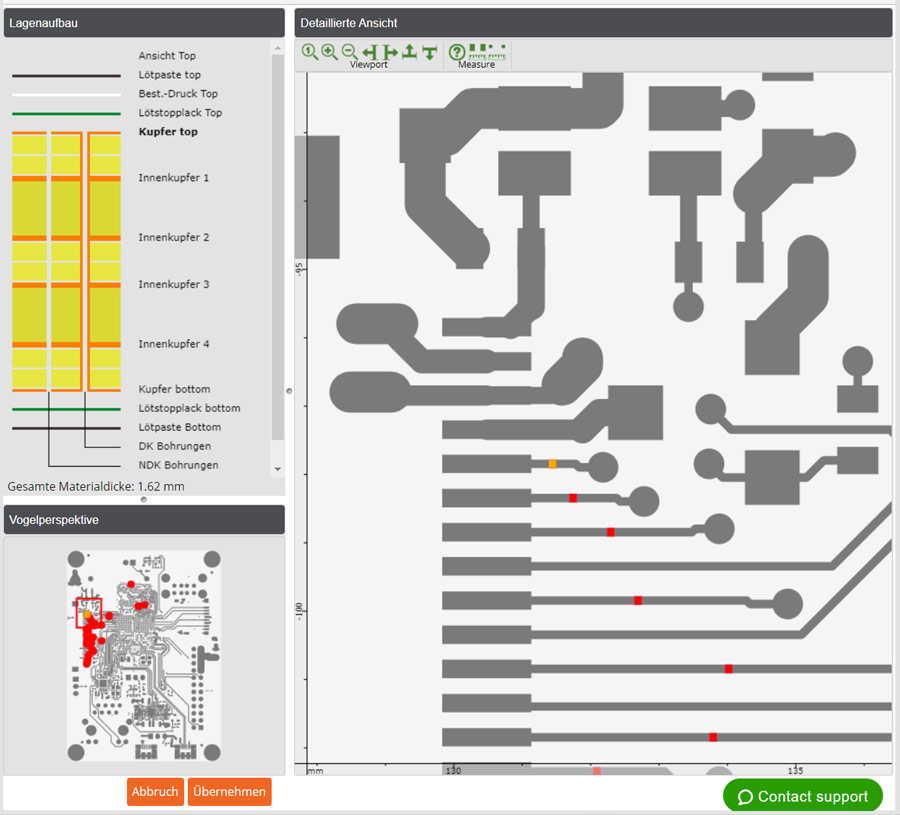 PCB-Checker-Vögel-Augen-und-Detail-Ansicht