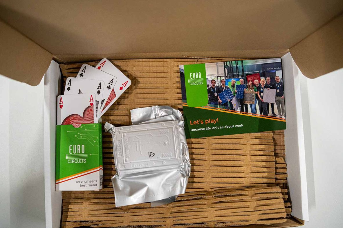 Playing cards in package